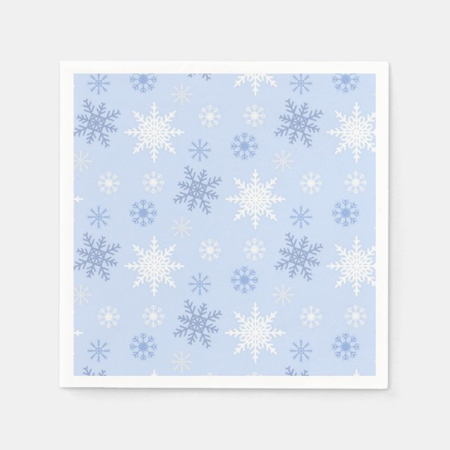 Guardanapo De Papel Padrão de flocos de neve (Frente)