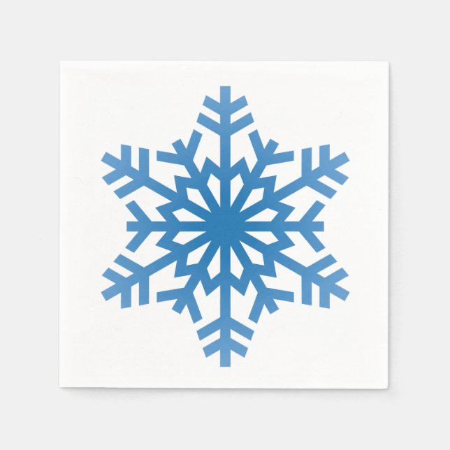 Guardanapo De Papel Padrão de Flocos de Neve Natal (Frente)