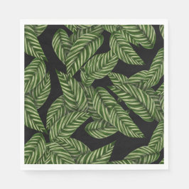 Guardanapo De Papel Padrão de Folhas Tropicais