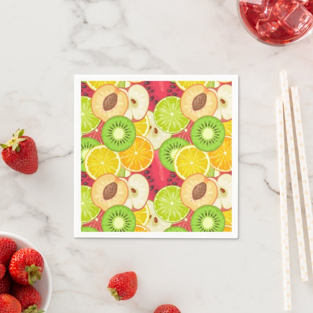 Guardanapo De Papel Padrão de Fruta divertida colorida (Insitu)