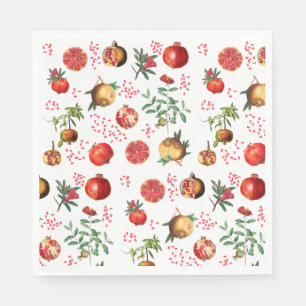 Guardanapo De Papel Padrão de Fruta do Pomegranato do Mediterrâneo