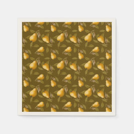 Guardanapo De Papel Padrão de frutas amarelas peras