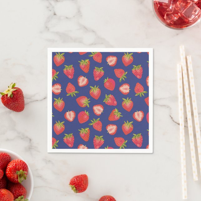 Guardanapo De Papel Padrão de Frutas de Verão Morango (Insitu)