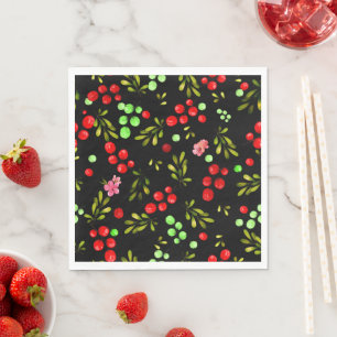Guardanapo De Papel Padrão de Frutas Vermelhas