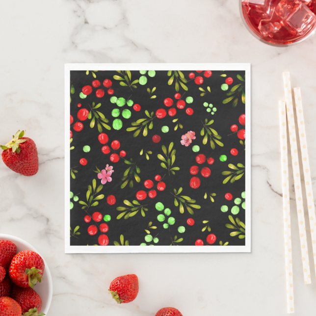 Guardanapo De Papel Padrão de Frutas Vermelhas (Insitu)