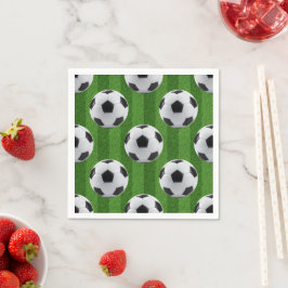 Guardanapo De Papel Padrão de Futebol Europeu Verde