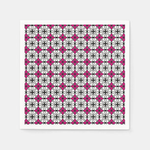 Guardanapo De Papel Padrão de Geometria Rosa