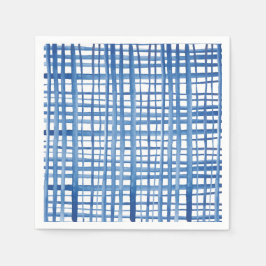 Guardanapo De Papel Padrão de grade flexível de cor d'água do Chibori 