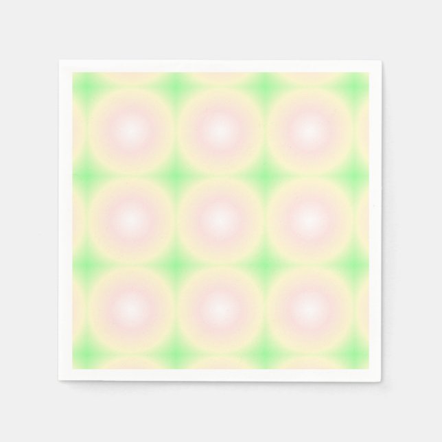 Guardanapo De Papel Padrão de Gradiente Óptico 3D Branco Rosa Verde Pá (Frente)
