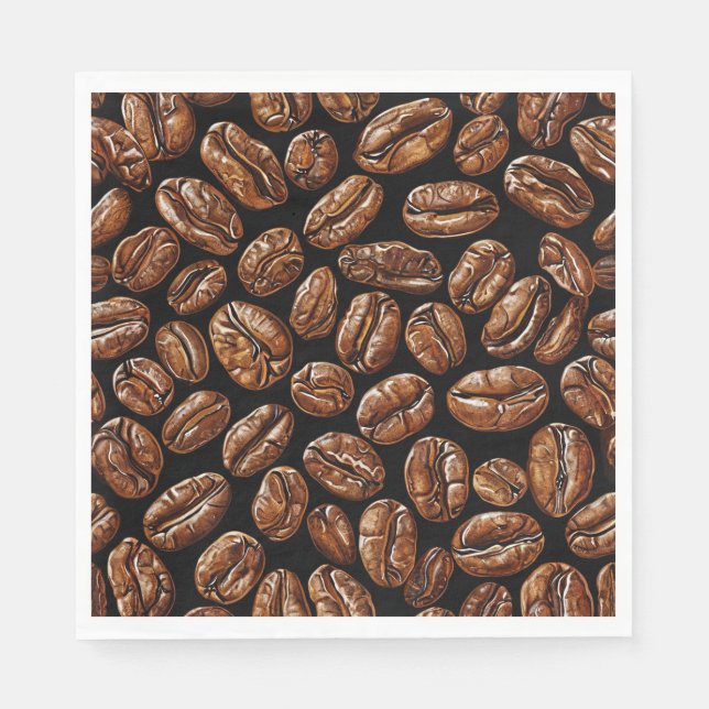 Guardanapo De Papel Padrão de grãos de café (Frente)