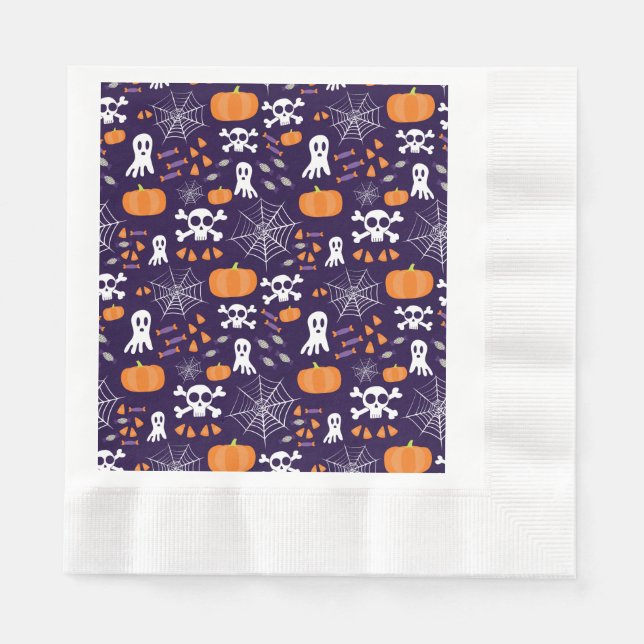 Guardanapo De Papel Padrão de Halloween divertido (Frente)