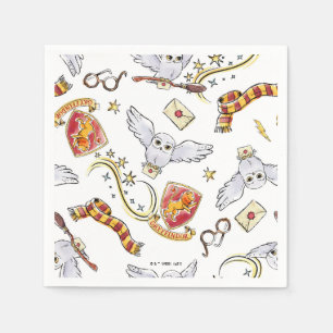 Guardanapo De Papel Padrão de Hedwig GRYFFINDOR™ com Aquarela