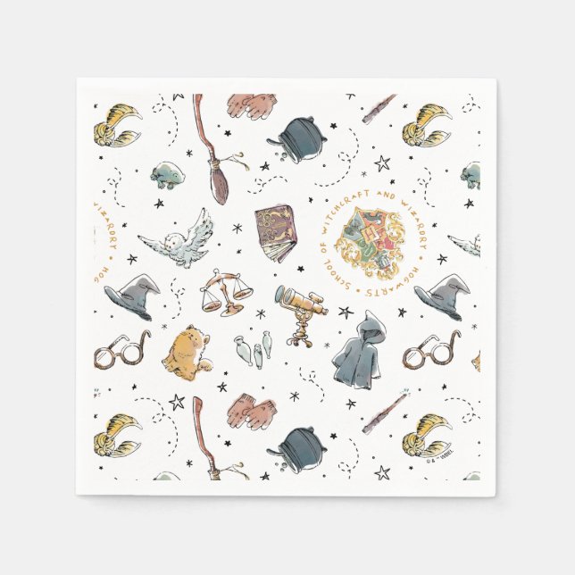 Guardanapo De Papel Padrão de Ícones do HARRY POTTER™ (Frente)