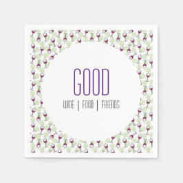 Guardanapo De Papel Padrão de Ilustração de Vidro Vermelho Whimsical