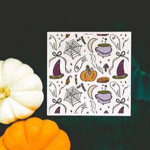 Guardanapo De Papel Padrão de Ilustrações do Halloween