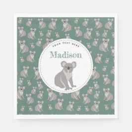 Guardanapo De Papel Padrão de Koala Cute Personalizado