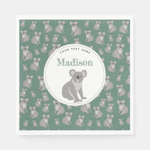Guardanapo De Papel Padrão de Koala Cute Personalizado