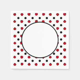 Guardanapo De Papel Padrão de ladybug retro-cúbico