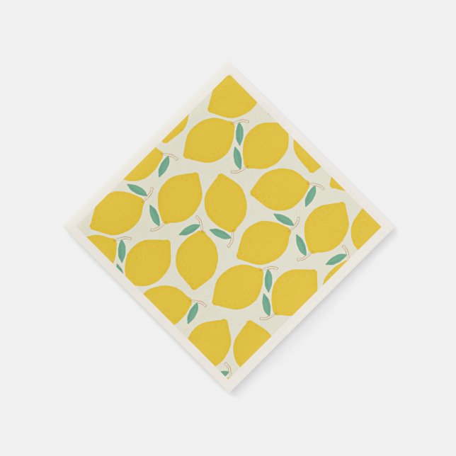 Guardanapo De Papel Padrão de limões amarelos (Canto)