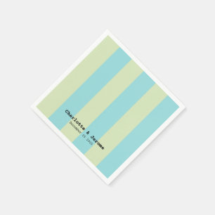 Guardanapo De Papel Padrão de Listras em Pastel Suave – Limão Creme e 