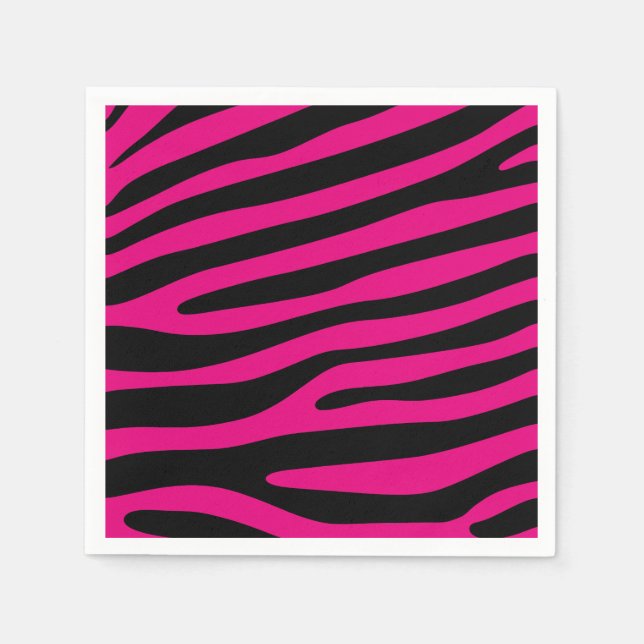 Guardanapo De Papel Padrão de listras zebra + seu histórico e ideias (Frente)