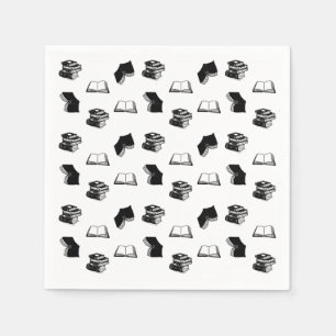 Guardanapo De Papel Padrão de Livro Bibliófilo Moderno