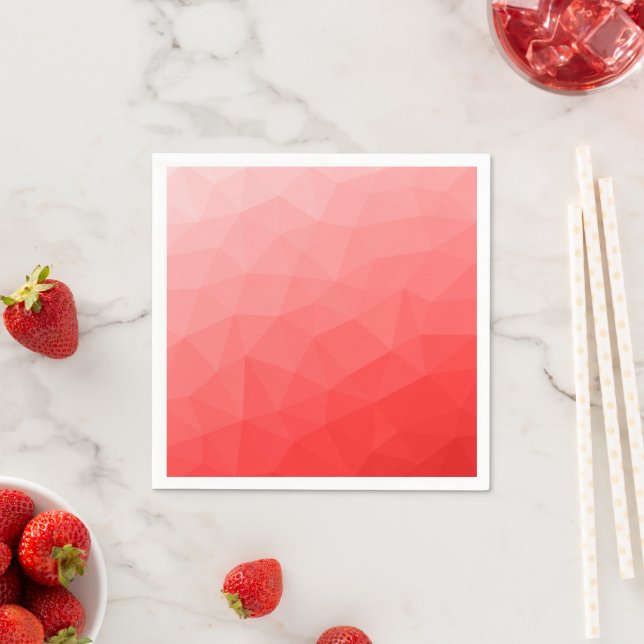 Guardanapo De Papel Padrão de malha geométrica do gradiente vermelho (Insitu)