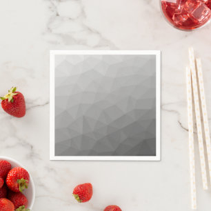 Guardanapo De Papel Padrão de Malha Geométrica Gradiente Cinza