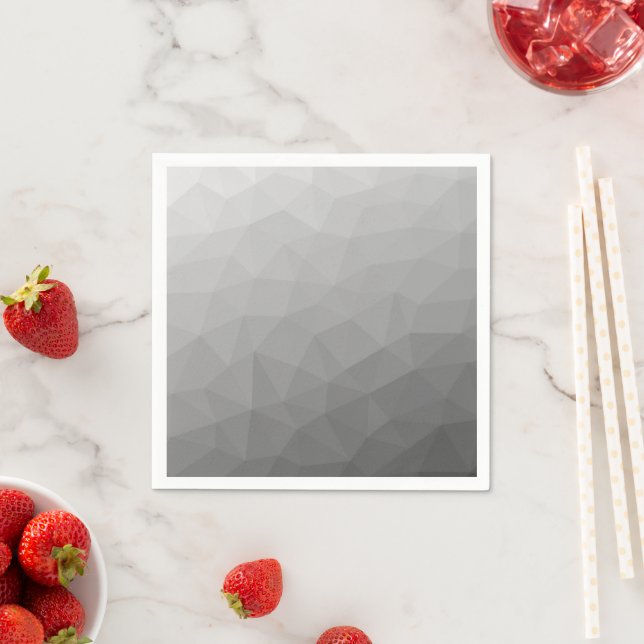 Guardanapo De Papel Padrão de Malha Geométrica Gradiente Cinza (Insitu)
