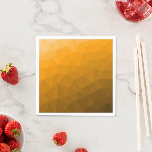 Guardanapo De Papel Padrão de malha geométrica gradiente laranja (Insitu)