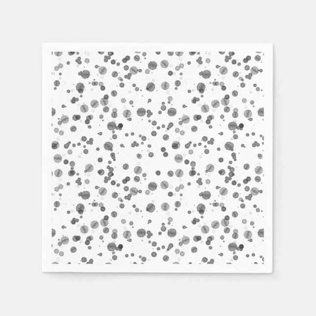 Guardanapo De Papel Padrão de Manchas Dalmáticas de Aquarela (Frente)