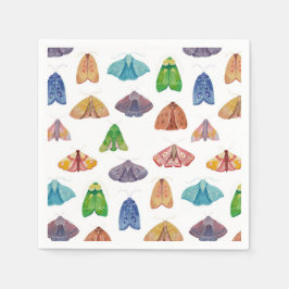 Guardanapo De Papel Padrão de mariposa noturna mágica. Borboleta místi