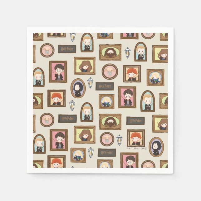 Guardanapo De Papel Padrão de Moldura de Imagem HARRY POTTER™ Chibi (Frente)