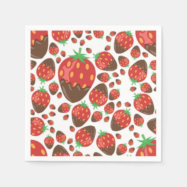 Guardanapo De Papel Padrão de morango (Frente)