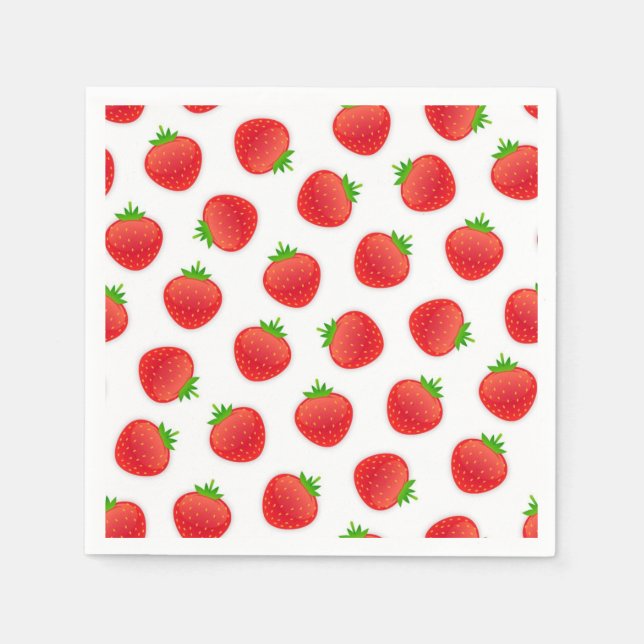 Guardanapo De Papel Padrão de morango (Frente)