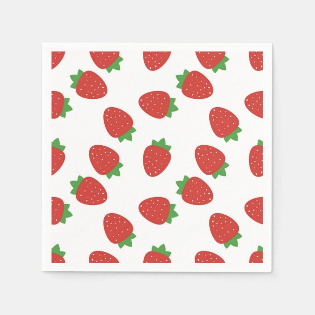 Guardanapo De Papel Padrão de morango (Frente)