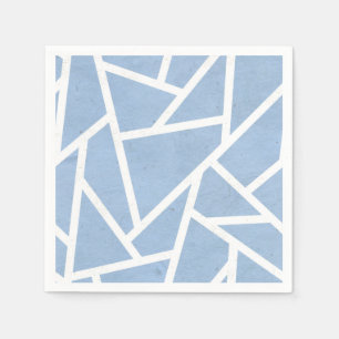 Guardanapo De Papel Padrão de mosaico branco e azul pálido