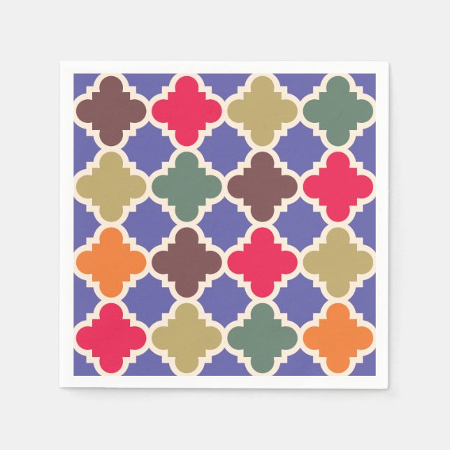 Guardanapo De Papel Padrão de Mosaico Marroquino (Frente)