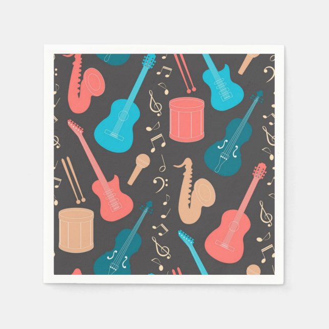 Guardanapo De Papel Padrão de música (Frente)