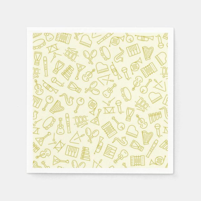 Guardanapo De Papel Padrão de música (Frente)