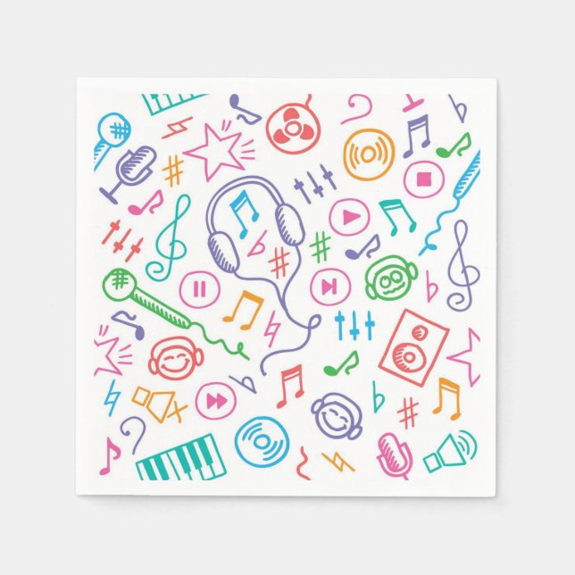 Guardanapo De Papel Padrão de música (Frente)