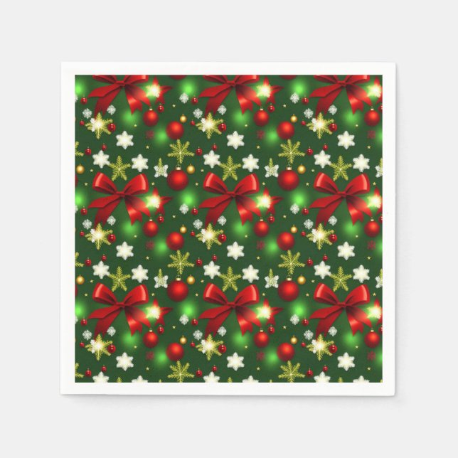 Guardanapo De Papel Padrão de Natal 8 - Papel Napkin (Frente)