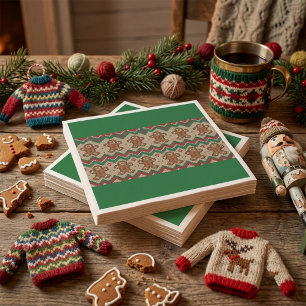 Guardanapo De Papel Padrão de Natal de Homem de Biscoito de Gengibre T