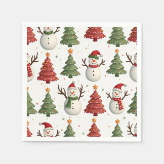 Guardanapo De Papel Padrão de Natal Napkin