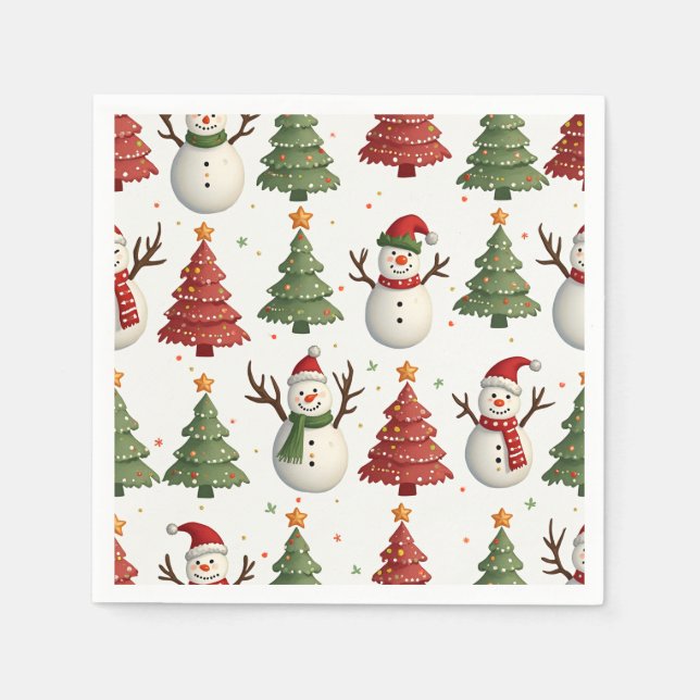 Guardanapo De Papel Padrão de Natal Napkin (Frente)