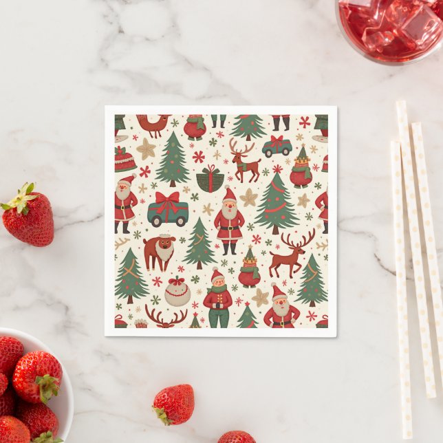 Guardanapo De Papel Padrão de Natal Napkins (Insitu)