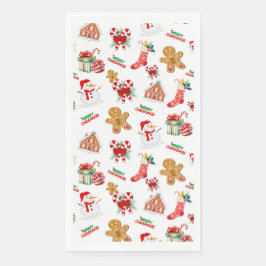 Guardanapo De Papel Padrão de Natal sem costura