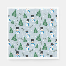 Guardanapo De Papel Padrão de Neve Invernal da Cana-de-Água