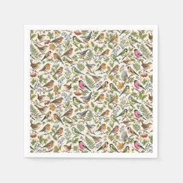 Guardanapo De Papel Padrão de Pássaros