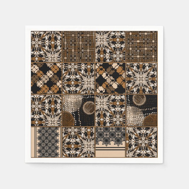 Guardanapo De Papel Padrão de patchwork russo (Frente)